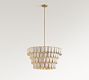 Brooks Round Wood Teardrop Chandelier (28&quot;)
