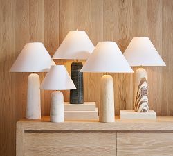 Marlo Marble Table Lamp (19&quot;-26&quot;)