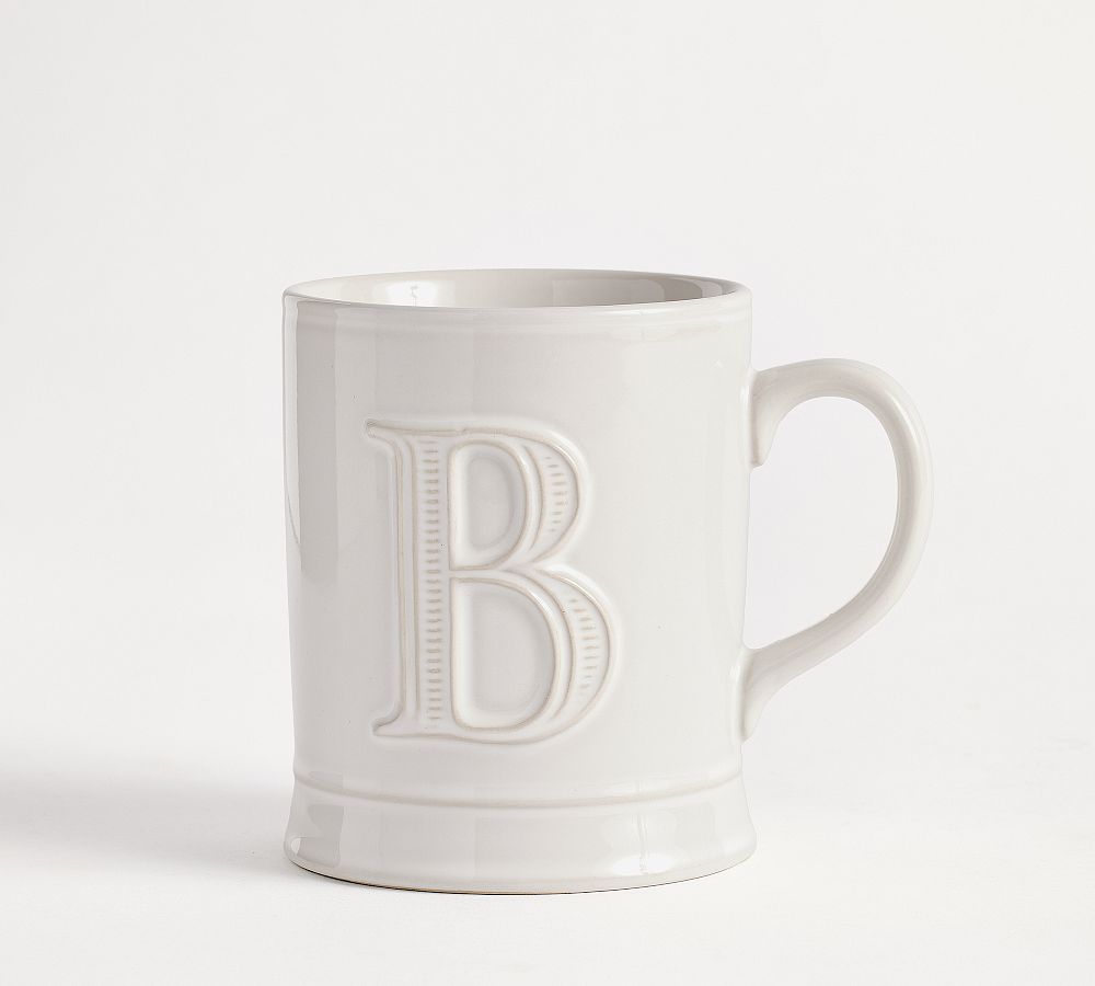 Embossed Alphabet Mug