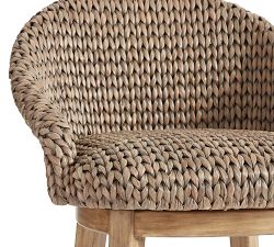 Open Box: Seagrass Bucket Swivel Counter Stool