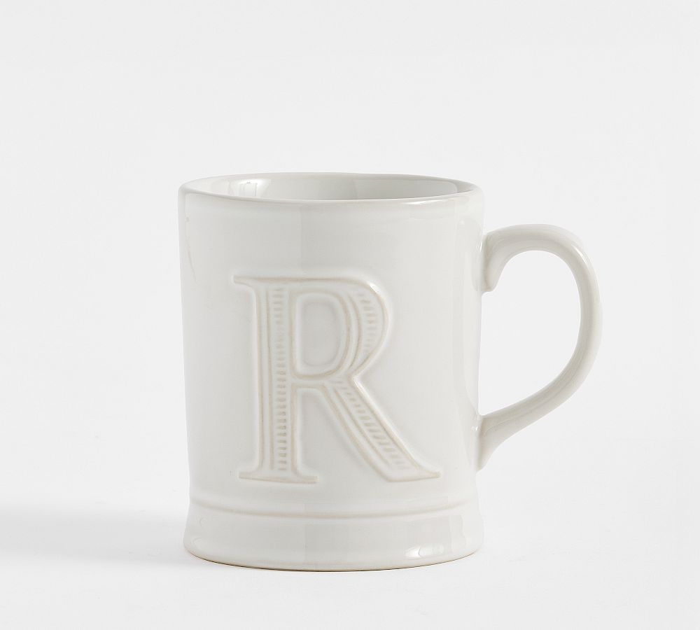 Embossed Alphabet Mug