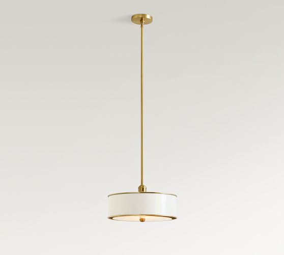 Farmhouse Metal Drum Pendant (15")