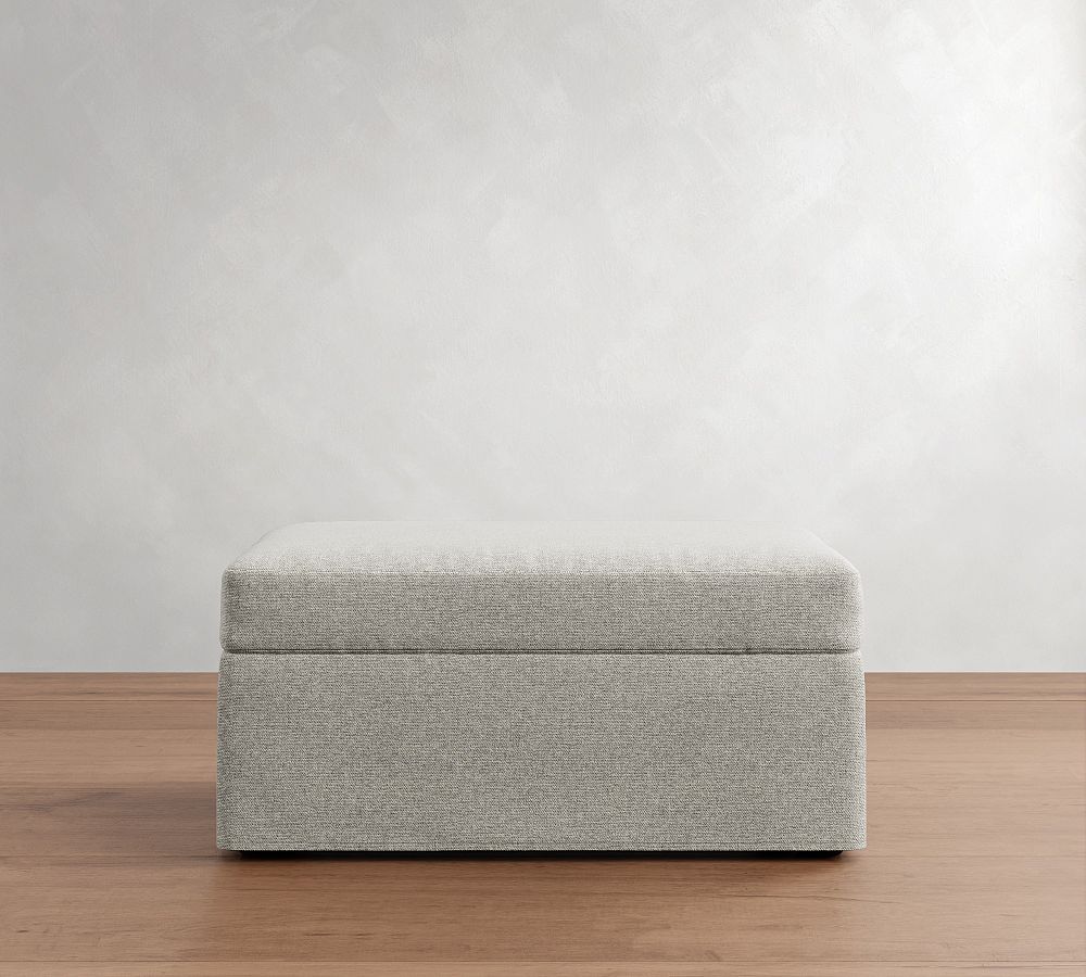 Cameron Modern Roll Arm Slipcovered Ottoman and a Half