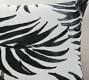 Sunbrella&#0174; Black Palm Leaf Outdoor Lumbar Pillow