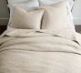 Pick-Stitch Handcrafted Cotton/Linen Quilted Sham