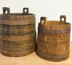 Found Wine Barrel Planter