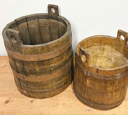 Found Wine Barrel Planter