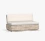 Indio Eucalyptus Modern Platform Outdoor Loveseat
