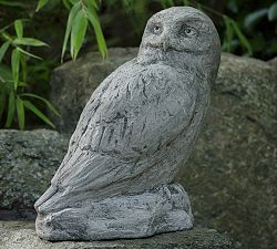Handcrafted Cast Stone Polar Owl
