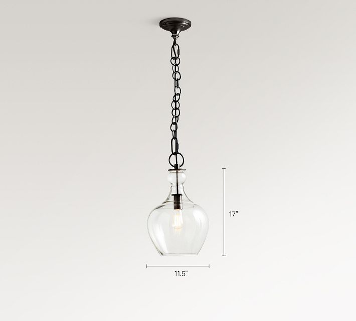 Pottery Barn【高さ68.6cm】Flynn Recycled Glass USB flynn-recycled-glass-pendant-