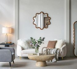 Natura Waves Wood Mirror