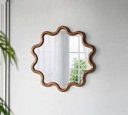Natura Waves Wood Mirror