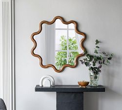 Natura Waves Wood Mirror
