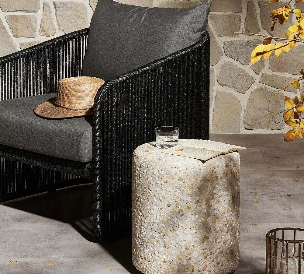 Adiana Terrazo Round Outdoor End Table (14.5&quot;)