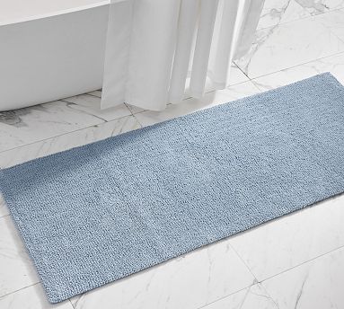 Classic Organic Loop Bath Mat, Light Blue, 24&quot; x 64&quot;
