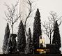 Lit Faux Black Potted Tree