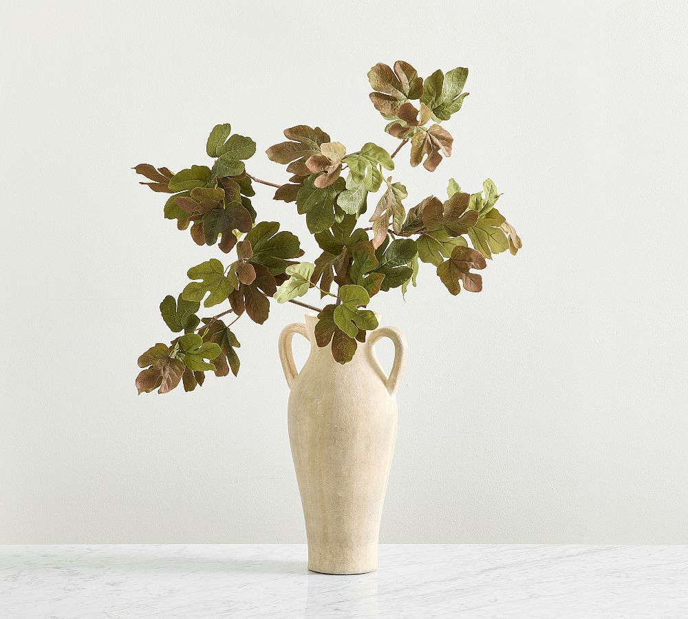 Faux Turning Fig Leaf Branch