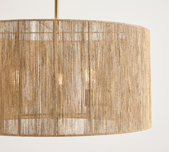 Camden Woven Drum Pendant (24"-30")