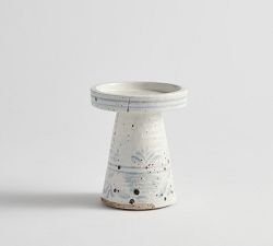 Chambray Patterned Handcrafted Ceramic Candle Holder