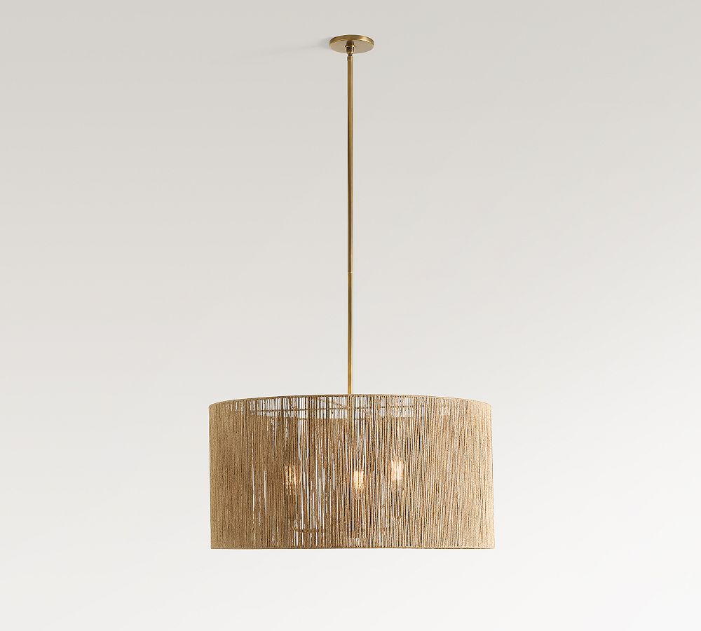 Camden Woven Drum Pendant (24&quot;-30&quot;)
