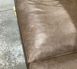 Open Box: Turner Square Arm Leather Sofa (65&quot;&ndash;104&quot;)