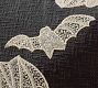 Beaded Bat Embroidered Pillow
