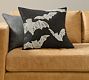 Beaded Bat Embroidered Pillow