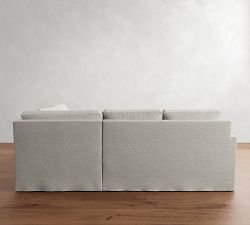 Cameron Modern Square Arm Slipcovered 3-Piece Wedge Sectional (104&quot;)