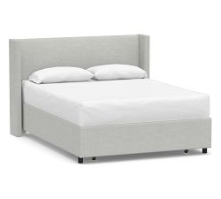Elliot Shelter Upholstered Footboard Storage Platform Bed - Quick Ship