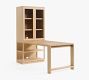 Pacific Peninsula Desk with Glass Cabinet (34&quot; x 78&quot;)
