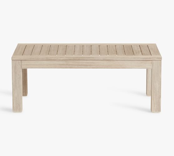 Indio Eucalyptus Rectangular Outdoor Coffee Table (43")