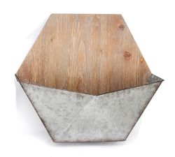 Naomi Pine Wood Wall Mounted Planters, Set of 3