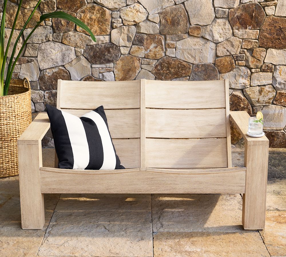 Indio Eucalyptus Modern Double Outdoor Adirondack (55&quot;)