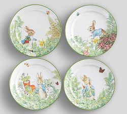 Peter Rabbit&#8482; Stoneware Salad Plates - Mixed Set of 4