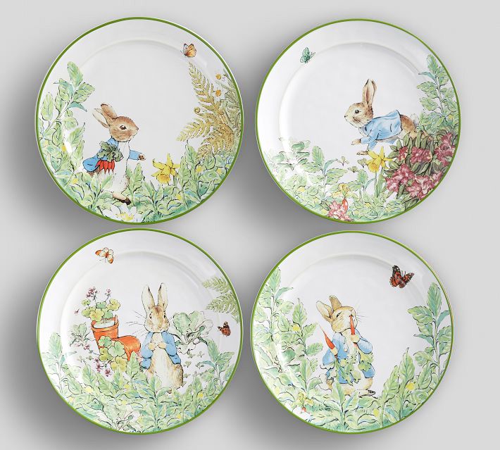 Pottery Barn Rabbit Salad Plates Plate Set Peter Rabbit™ Assorted