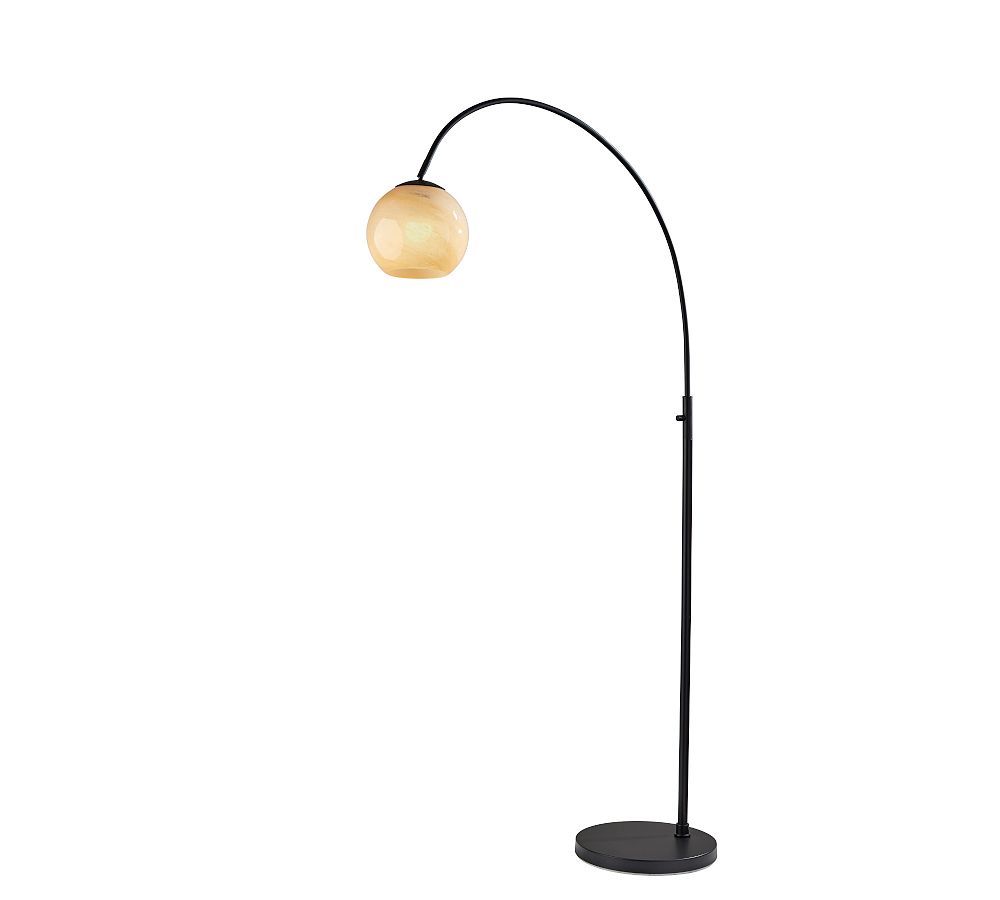 Trent Glass Globe Arc Floor Lamp (71.5&quot;)