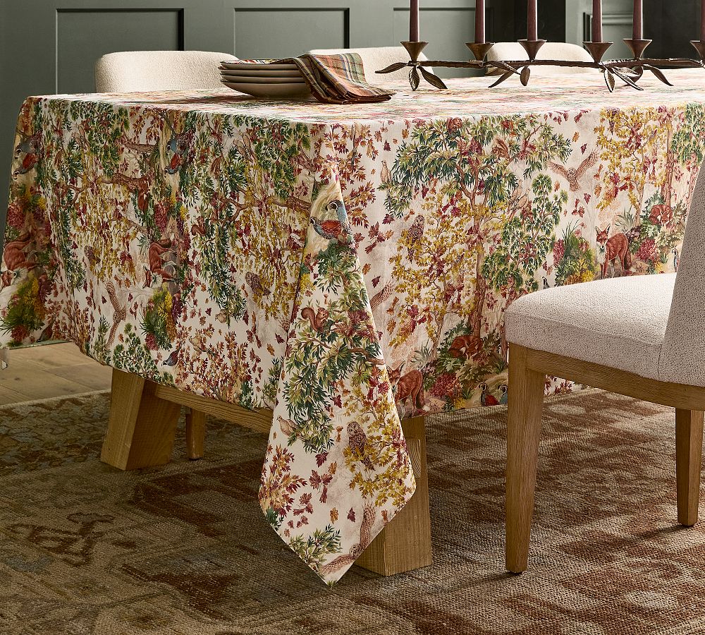 Fantastical Forest Cotton/Linen Tablecloth