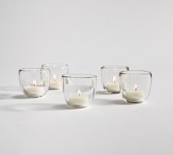 Handcrafted Modern Glass Candle Holders - Set of 5