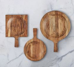 Curved Reclaimed Acacia Wood Cheese Board
