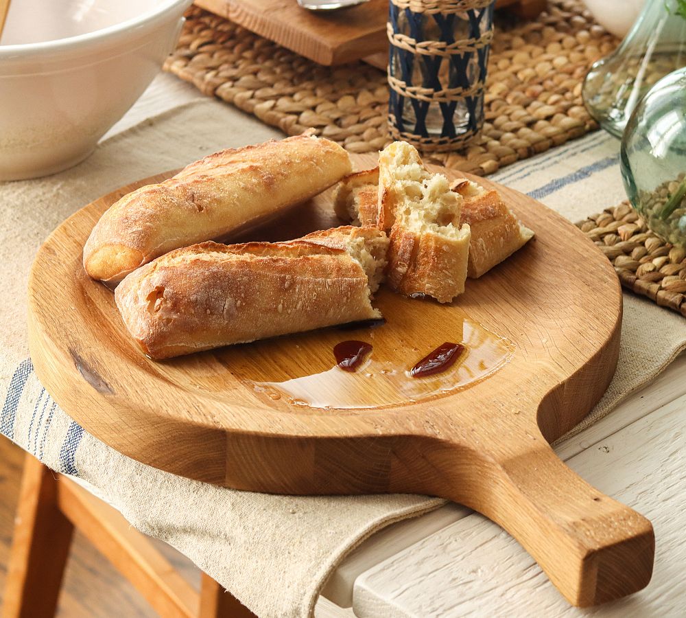 Curved Reclaimed Acacia Wood Cheese Board