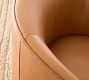 Baldwin Leather Barrel Back Dining Chair