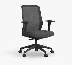 Logan Upholstered Swivel Desk Chair