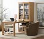 Pacific Peninsula Desk with Glass Cabinet (34&quot; x 78&quot;)