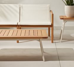 Beale 43&quot; Eucalyptus Rectangular Outdoor Coffee Table