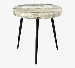 Brampton Round Marble End Table