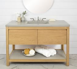 Rilen 48&quot; Handcrafted Concrete Top Sink Vanity