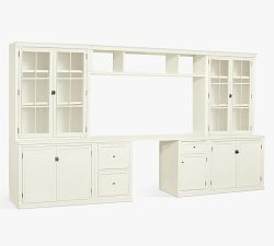 Logan Desk with Bookcase Suite &amp; Bridge (110&quot;)