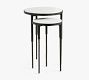 Mission Round Marble Nesting Side Table (13&quot;-17&quot;)