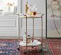 Monique Lhuillier Round Marble Bar Cart