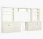 Logan Executive Desk with Cabinets Office Suite (110&quot;-134&quot;)